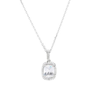 BeLove rectangular necklace with colored stone