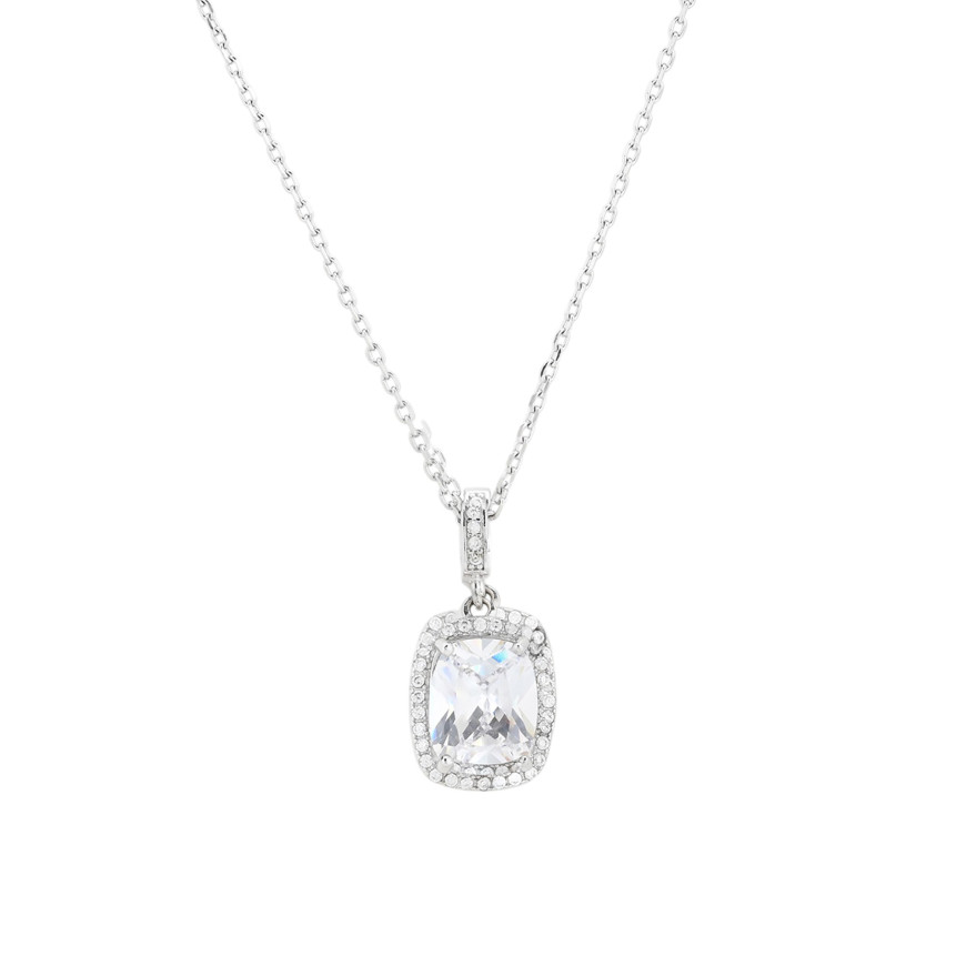 BeLove rectangular necklace with colored stone