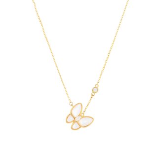 Necklace BeLove motherpearl butterfly