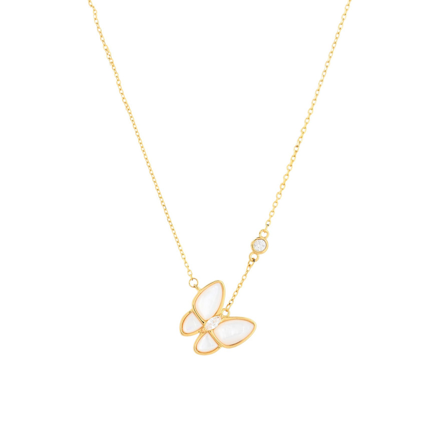 Necklace BeLove motherpearl butterfly