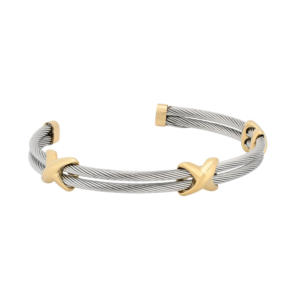 Pulseira Glamour rígida em aço