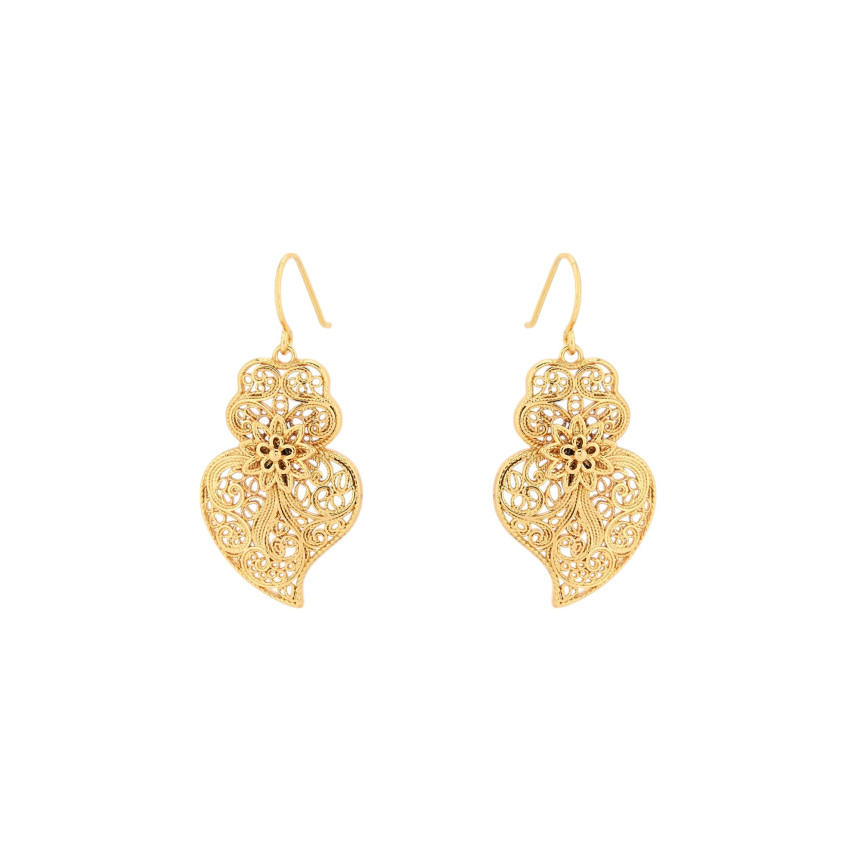 Earrings Heart of Viana charms