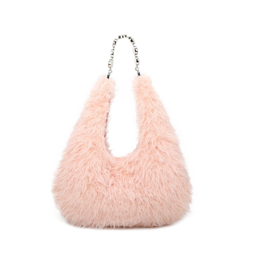 Fur shoulder bag
