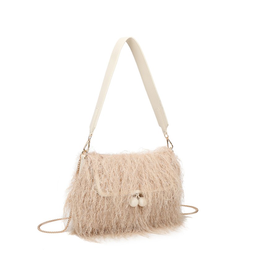 Sac à main avec fourrure