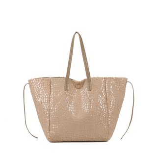 Sac Shopper avec fourrure et vernis