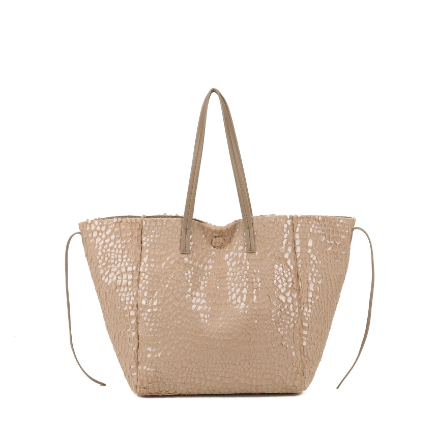 Borsa Shopper con peluche e vernice