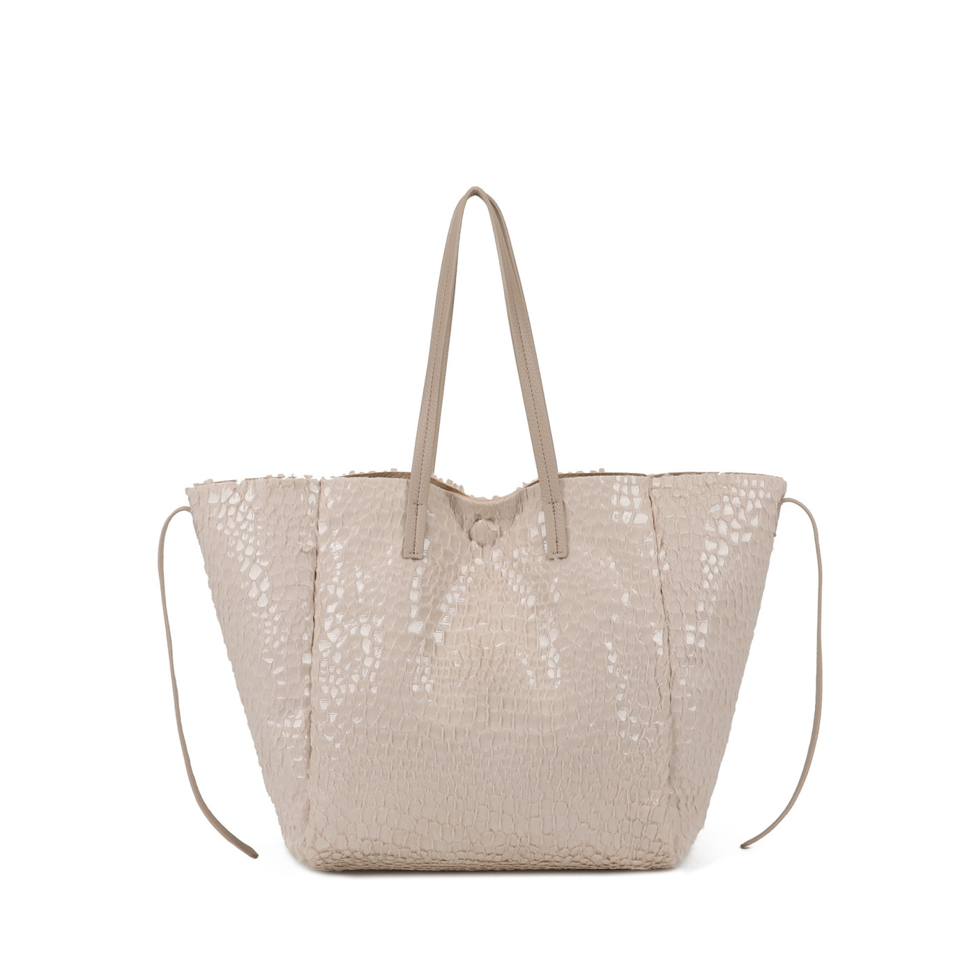 Borsa Shopper con peluche e vernice