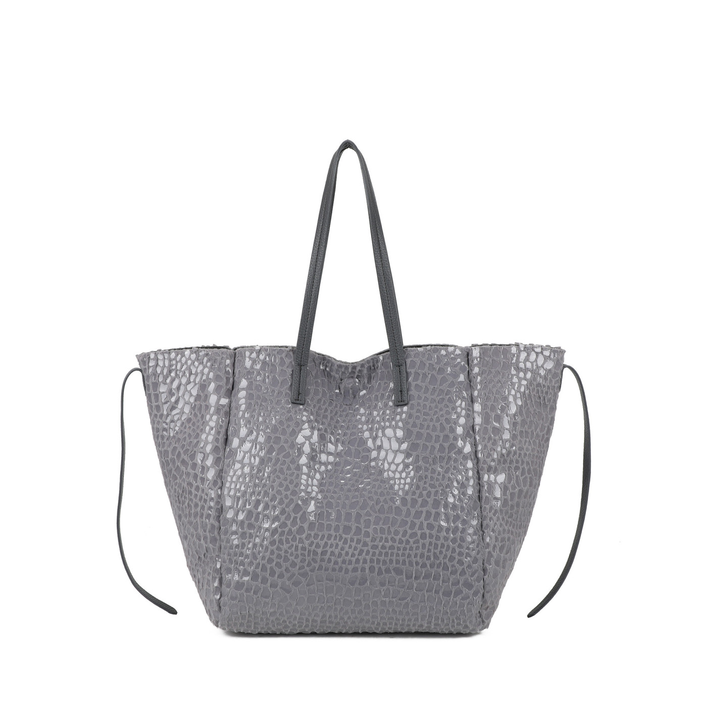 Borsa Shopper con peluche e vernice