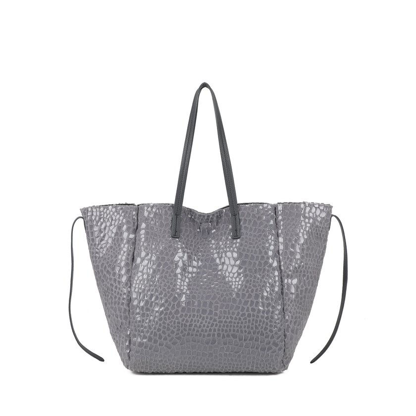 Sac Shopper avec fourrure et vernis