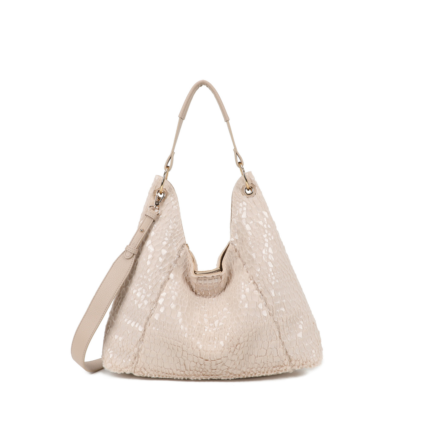 Bolso Shopper con peluche y charol