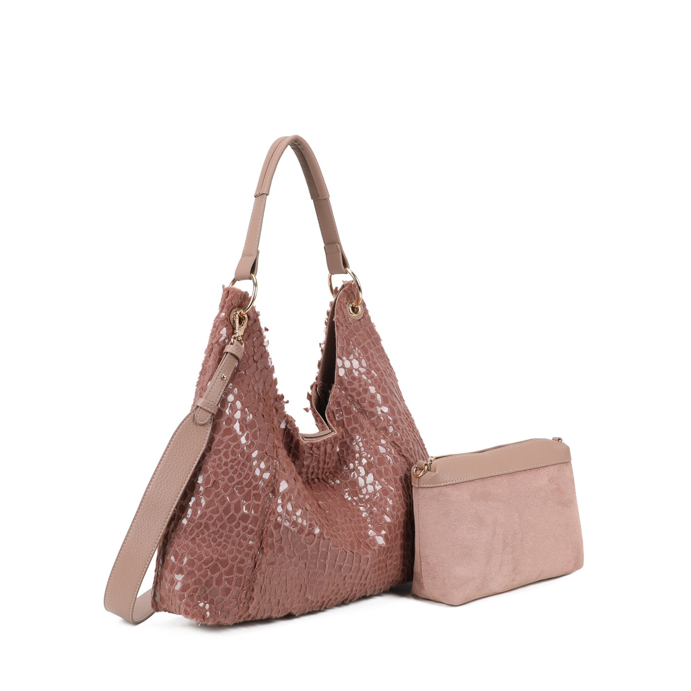 Bolso Shopper con peluche y charol