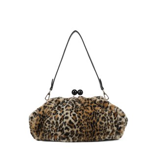 Sac à main avec fourrure et imprimé animal