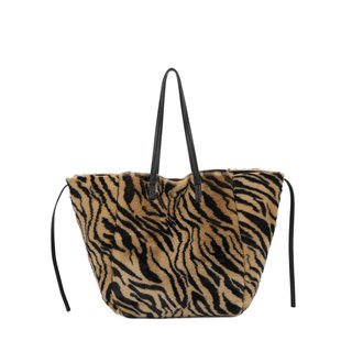 Sac Shopper avec fourrure et imprimé animal
