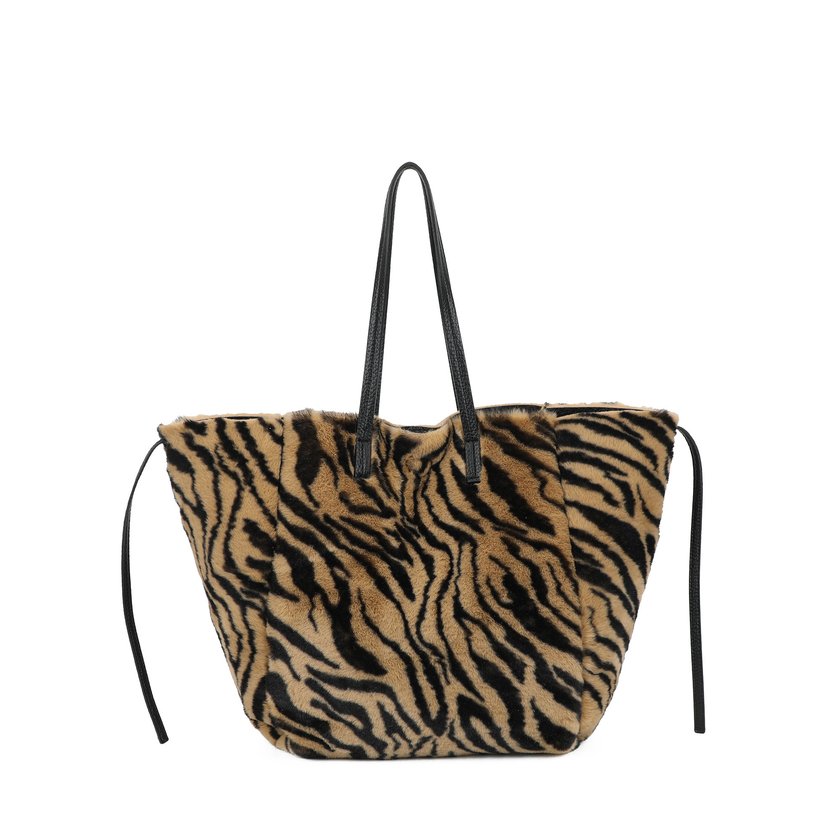 Sac Shopper avec fourrure et imprimé animal
