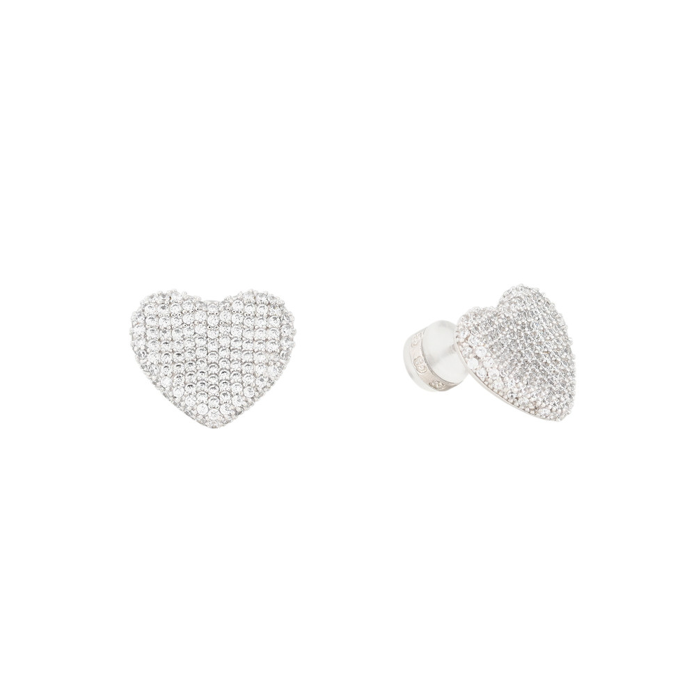 Pendientes BeLove corazón y circonitas