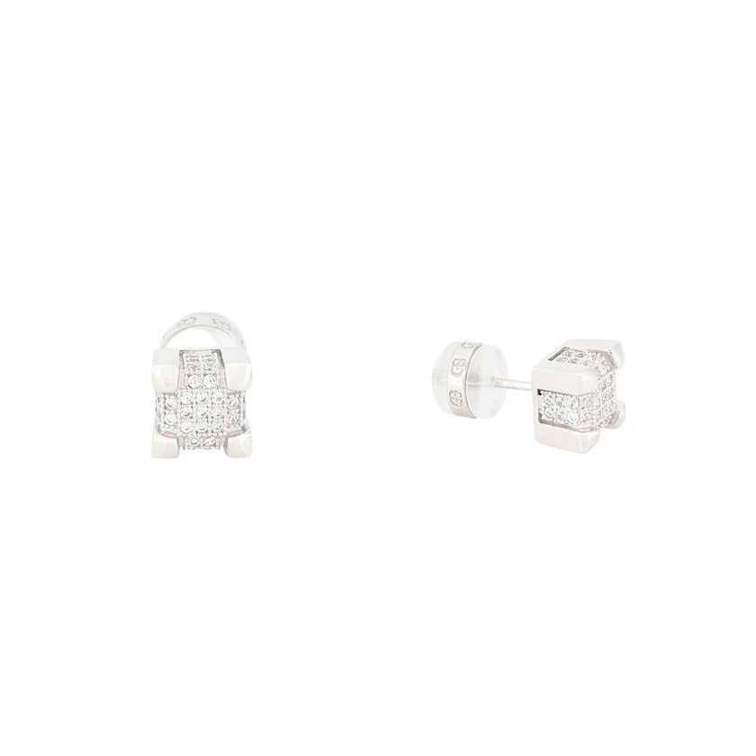 Boucles d'oreilles BeLove carrés et zircons
