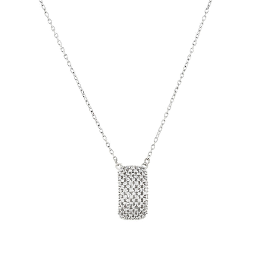 Collar BeLove rectangular y circonitas