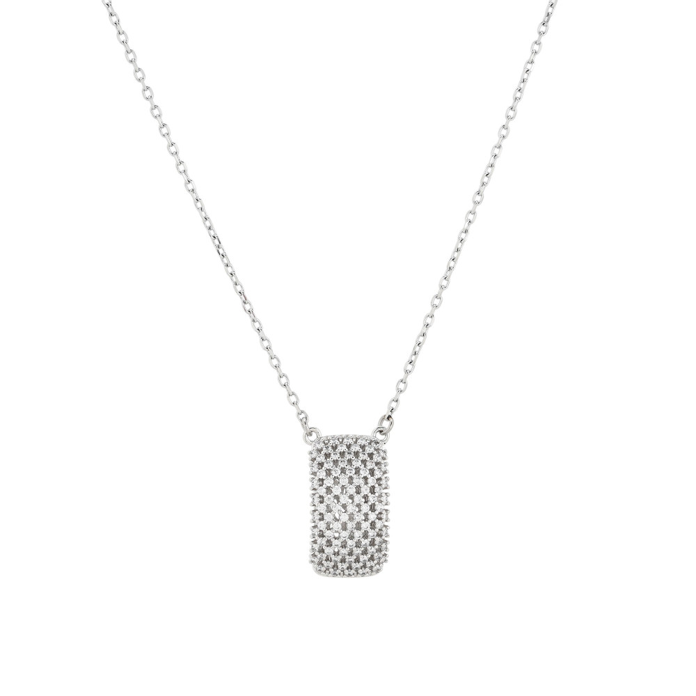 Collar BeLove rectangular y circonitas