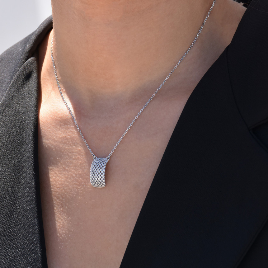 Collar BeLove rectangular y circonitas