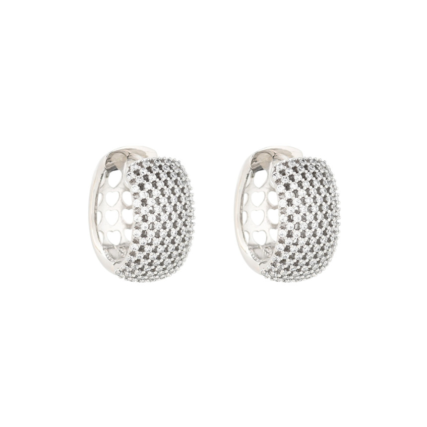 BeLove rectangular earrings with zircons