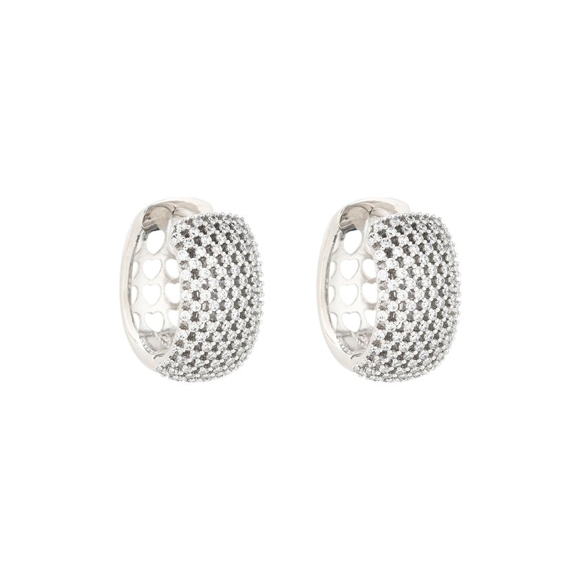 Boucles d'oreilles BeLove rectangulaires avec zircons