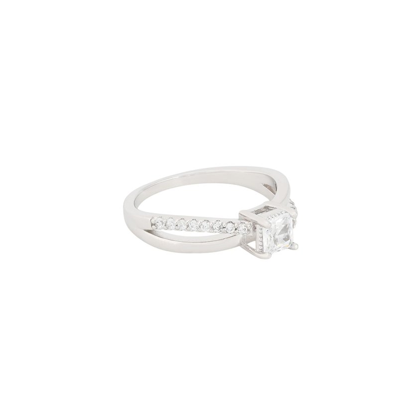 BeLove solitaire ring with zircons