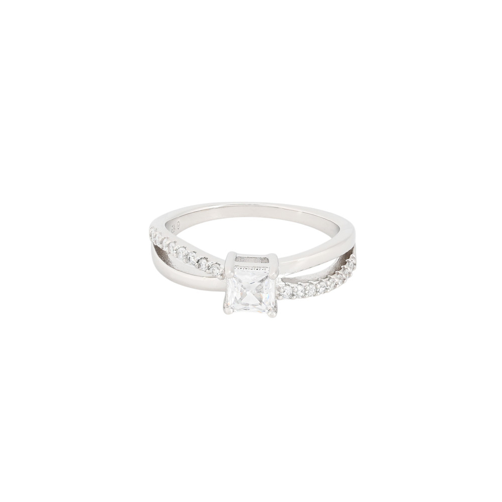 BeLove solitaire ring with zircons