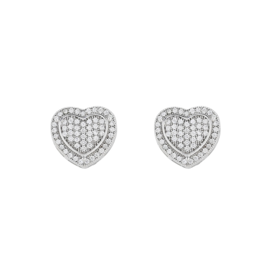Boucles d\'oreilles BeLove cœur avec zircones