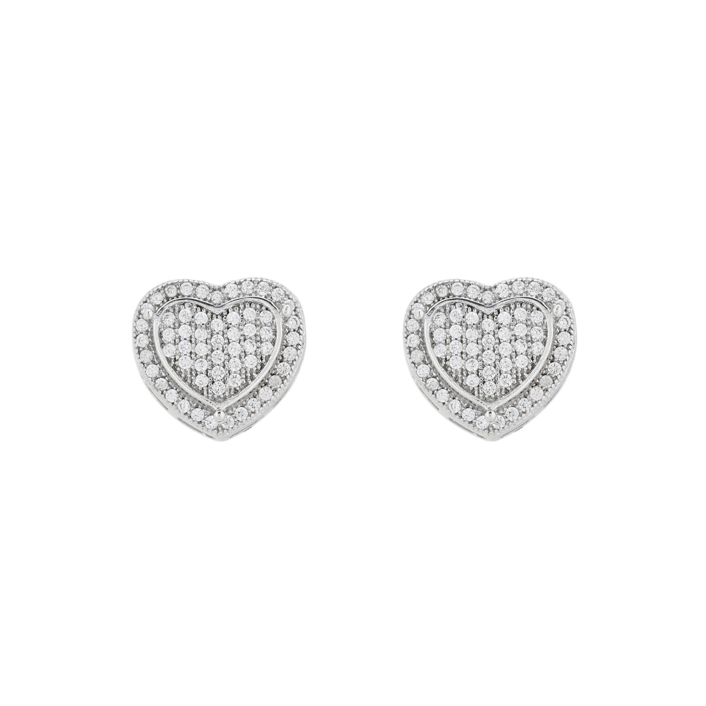 Boucles d\'oreilles BeLove cœur avec zircones