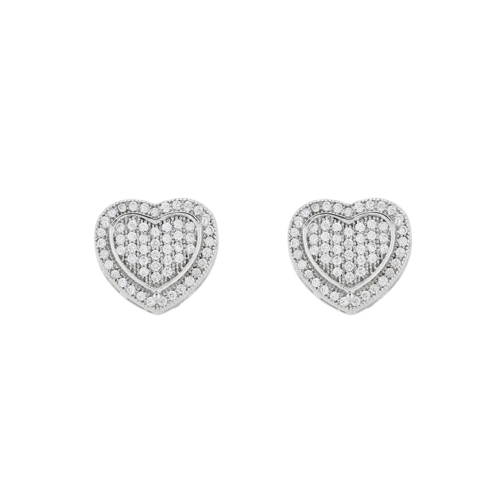 Boucles d\'oreilles BeLove cœur avec zircones
