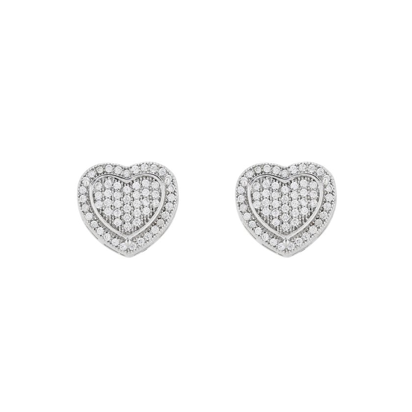 Boucles d'oreilles BeLove cœur avec zircones