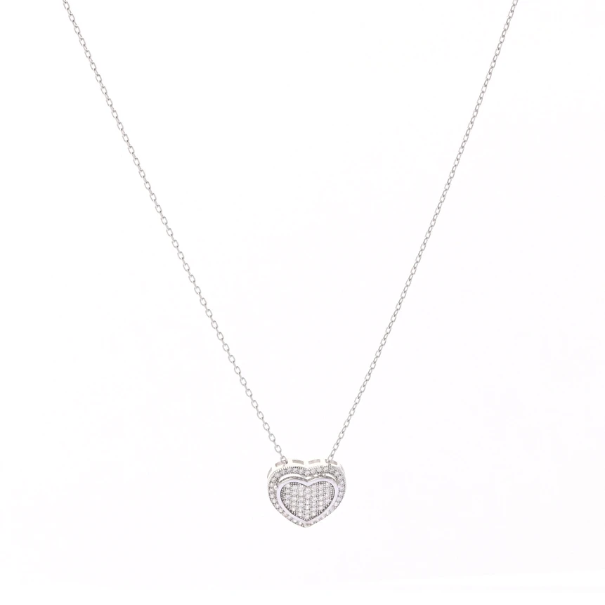 Collier BeLove en forme de cœur avec zircones