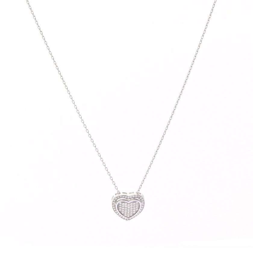 S925 necklace heart brilliants GB