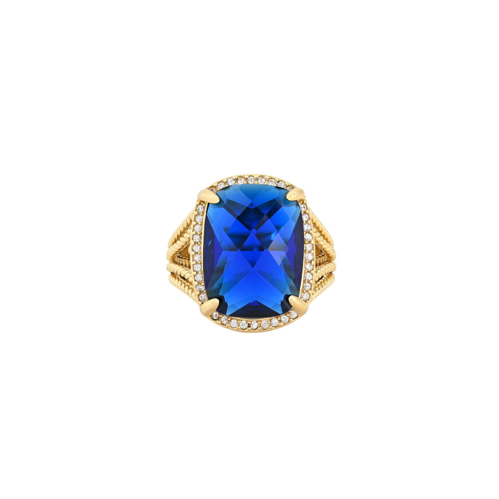 Semi precious ring rectangular stone GB