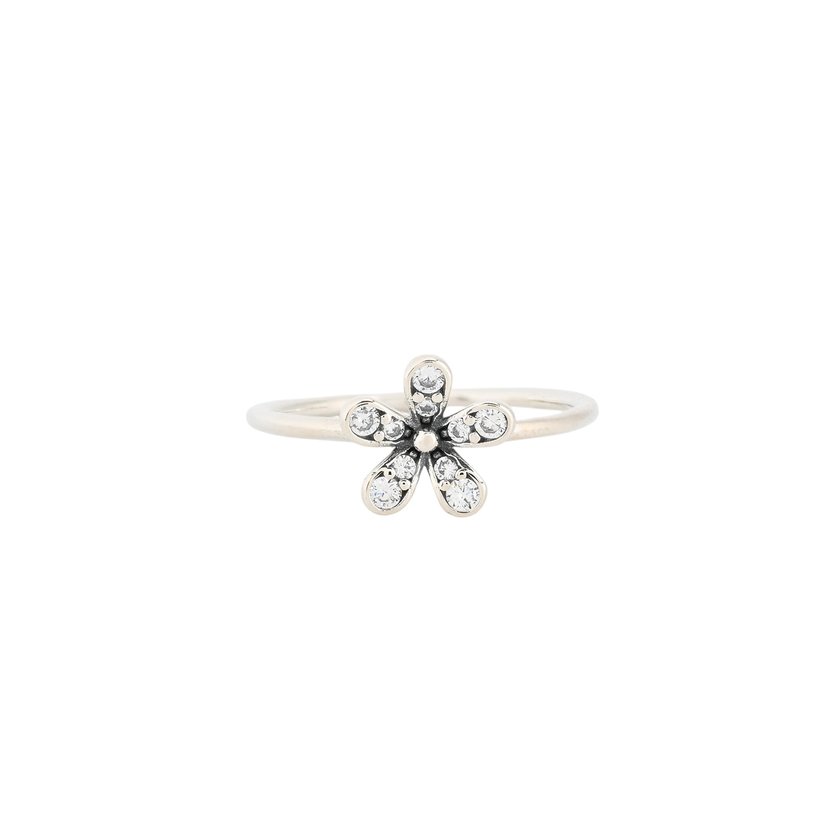 Bague Luxury avec fleur et zirconias