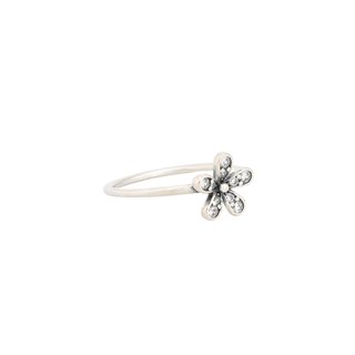Bague Luxury avec fleur et zirconias