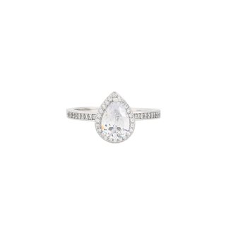 Ring Luxury solitaire with drop