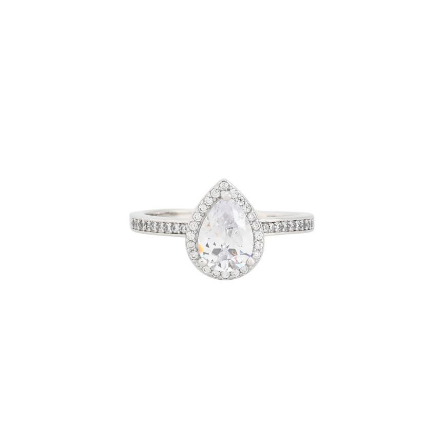 Ring Luxury solitaire with drop