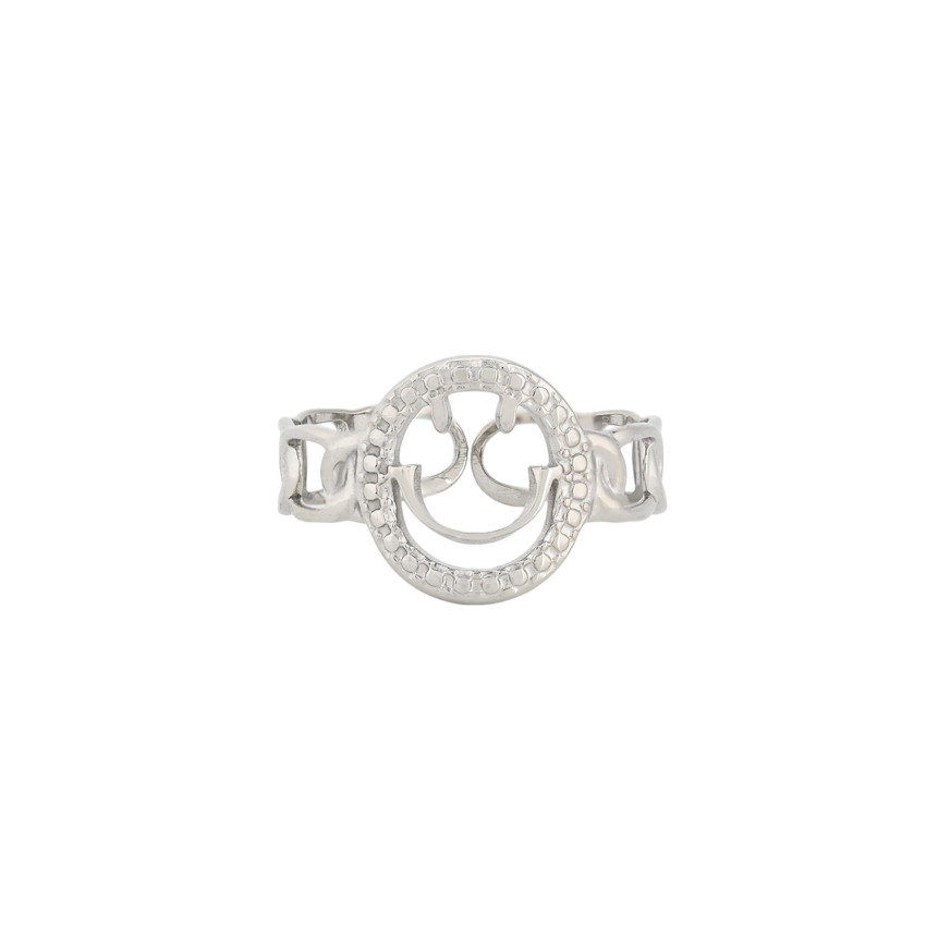 Anillo ajustable acero smile GB