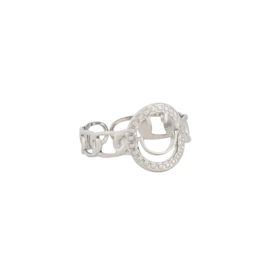 Anillo ajustable acero smile GB