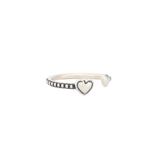 Luxury open ring with hearts