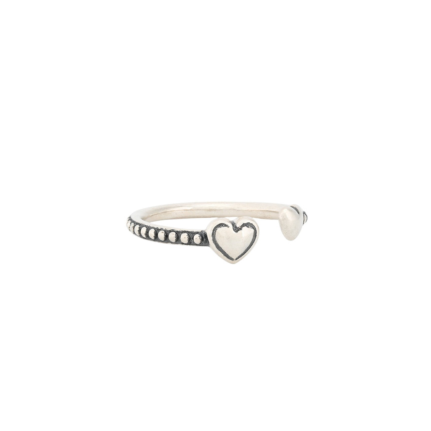 Luxury open ring with hearts