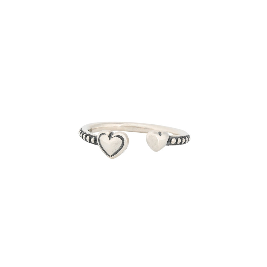 Luxury open ring with hearts