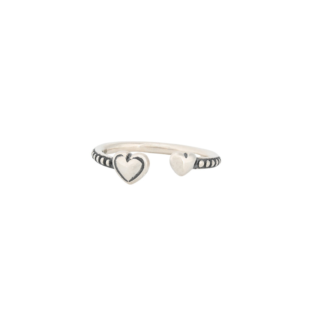 Luxury open ring with hearts