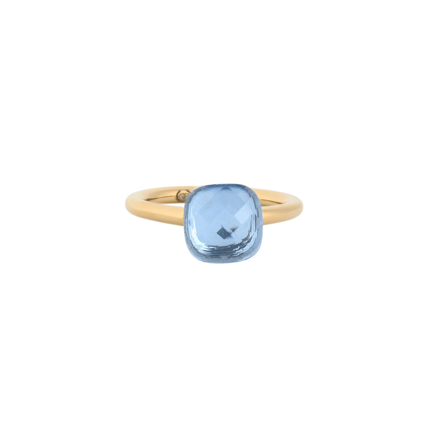 Anello Glamour con pietra colorata