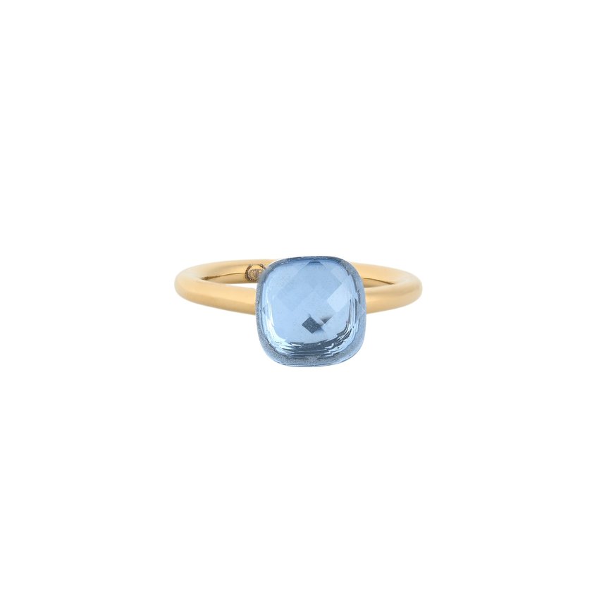 Glamour ring with colored stone