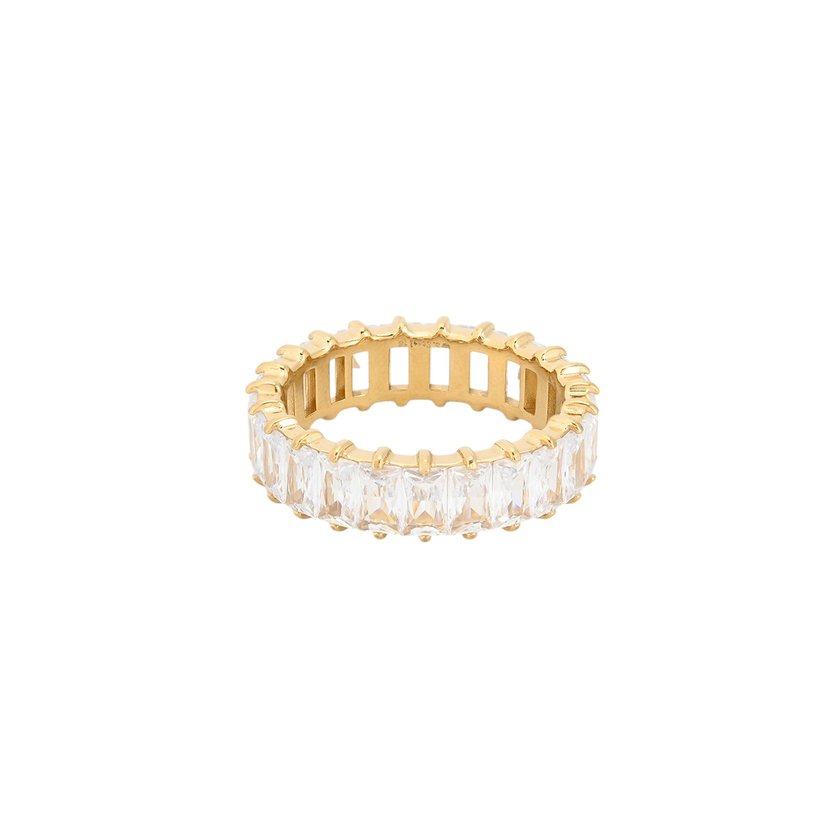 Glamour ring with zircons