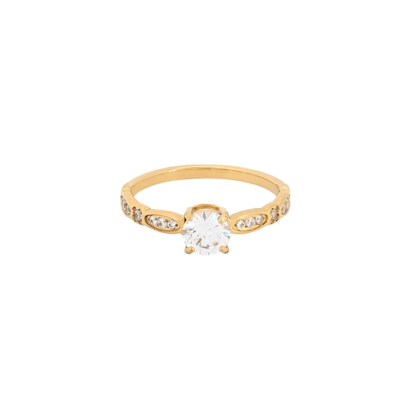 Delicate ring with zircons