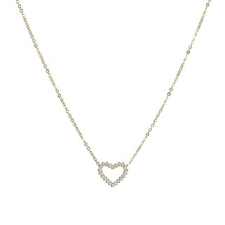 Delicate heart necklace in steel