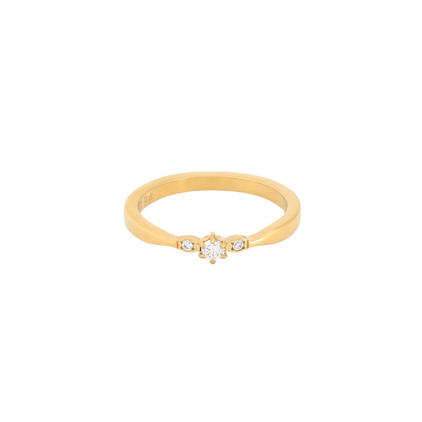 Delicate ring with zircons